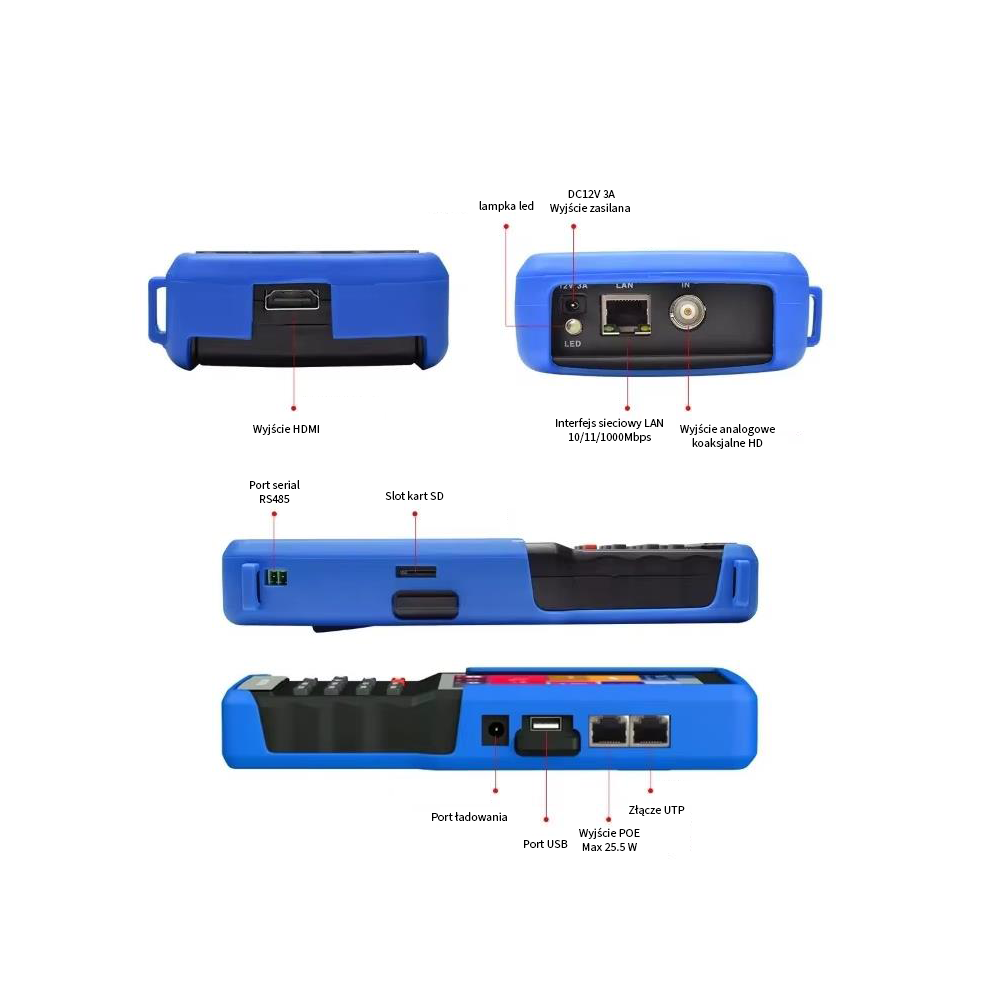 ZV-CCTV Tester diagnostyczny sieci CCTV