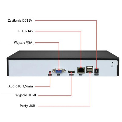 ZV-7865E Rejestrator NVR 16 kanałowy 4k