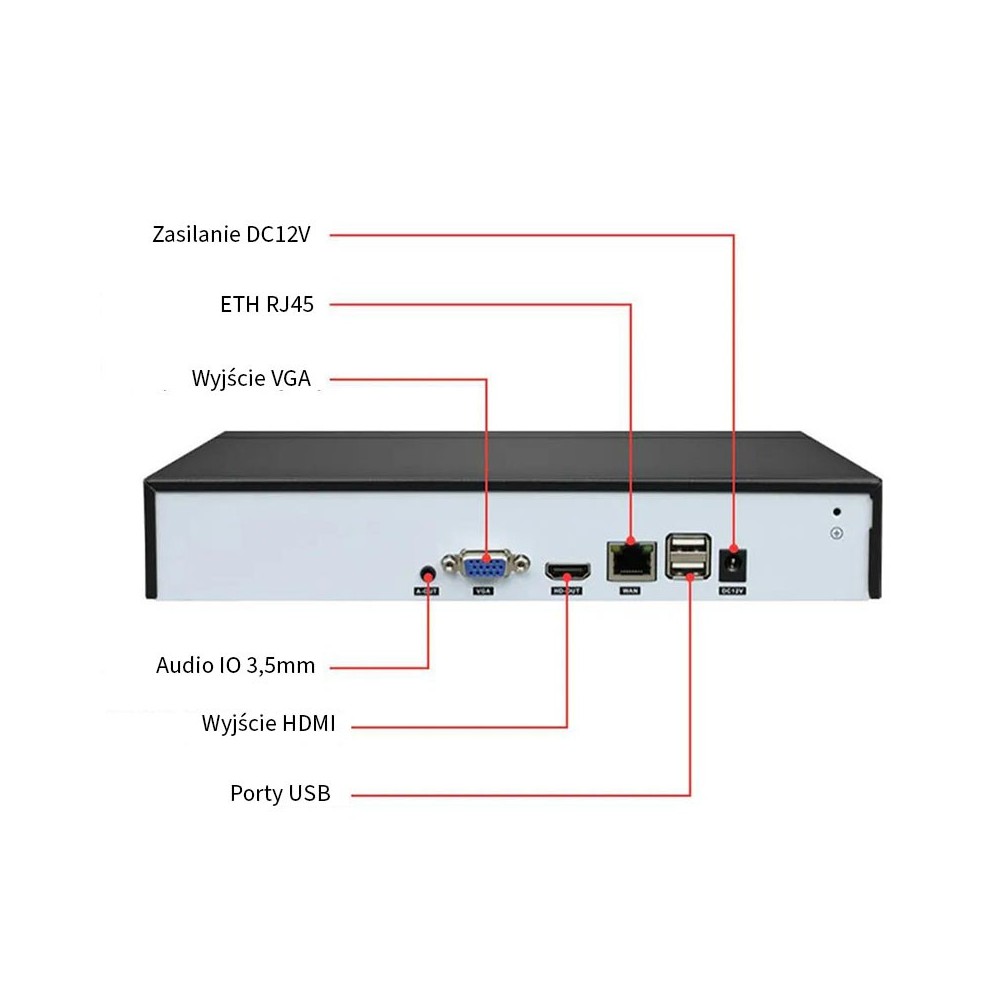 ZV-7865E Rejestrator NVR 16 kanałowy 4k