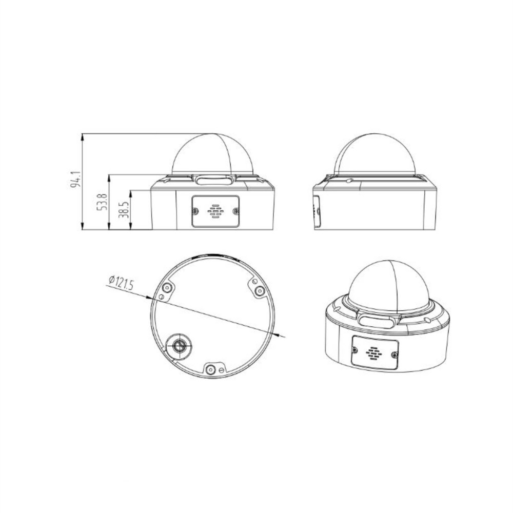 ZV-6936WX Kamera HD H.265 4MP kamera IP POE z podwójnym światłem