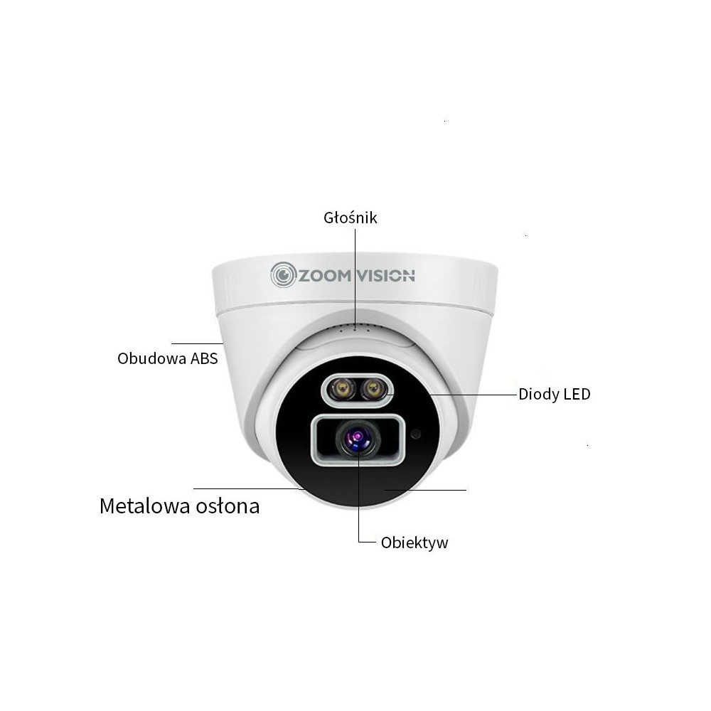ZV-6966WX HD H.265 4MP kolorowa kamera IP POE