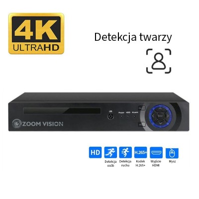 ZV-NPKITF04 4kanałowy 4MP 8MP POE Zestaw do monitoringu z kamerami tubowymi