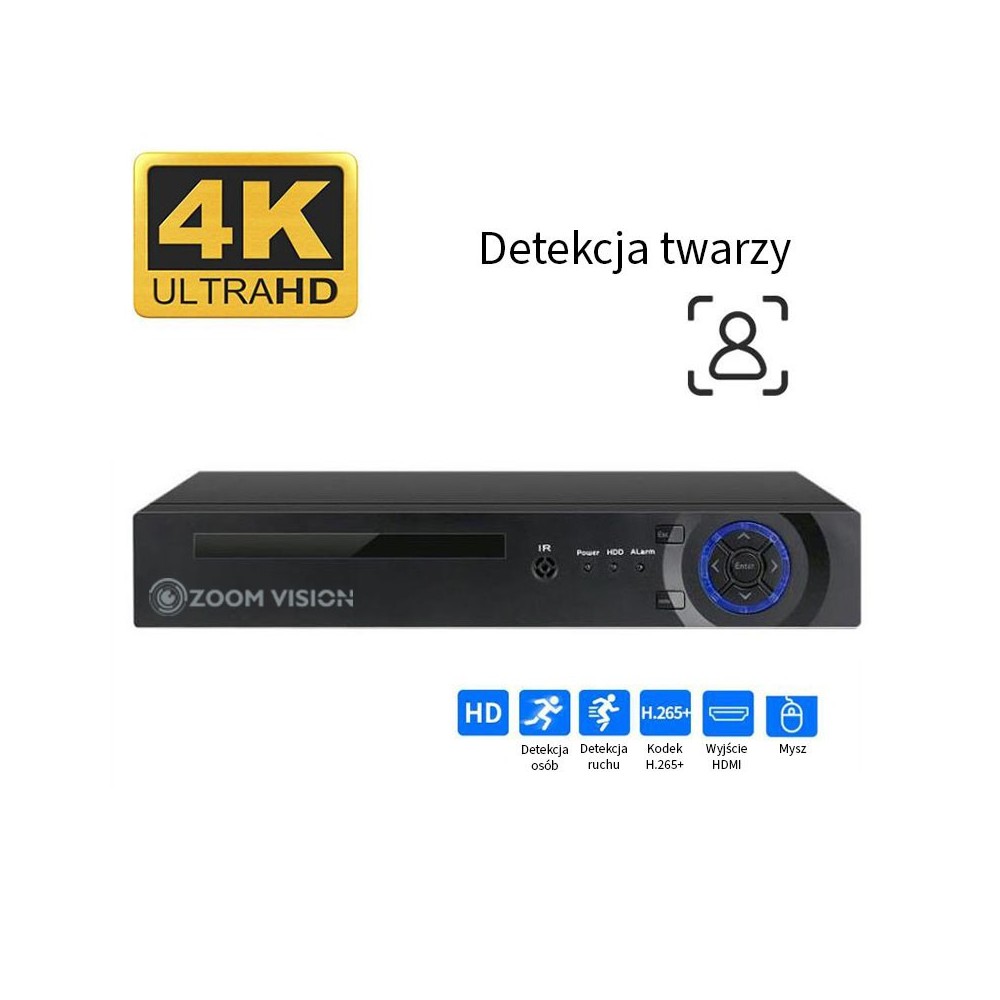 ZV-NPKITF04 4kanałowy 4MP 8MP POE Zestaw do monitoringu z kamerami tubowymi