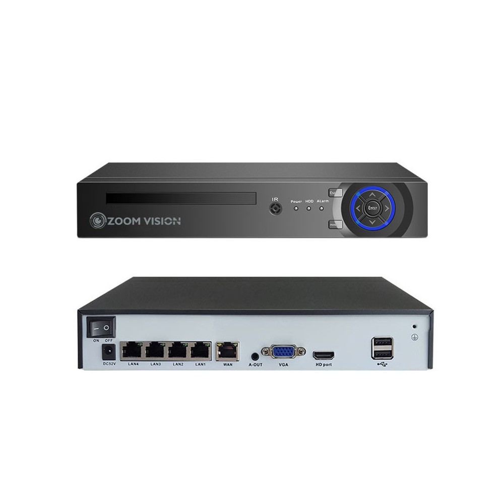 ZV-NPKITF04 4kanałowy 4MP 8MP POE Zestaw do monitoringu z kamerami tubowymi