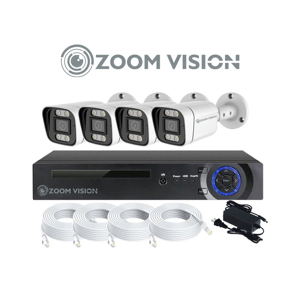 ZV-NPKITF04 4kanałowy 4MP 8MP POE Zestaw do monitoringu z kamerami tubowymi