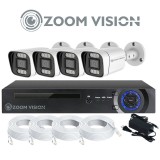 ZV-NPKITF04 4kanałowy 4MP 8MP POE Zestaw do monitoringu z kamerami tubowymi