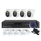 ZV-NPKITF04MVCE 4CHS 4MP 8MP POE zestaw do monitoringu z kamerami kopułowymi